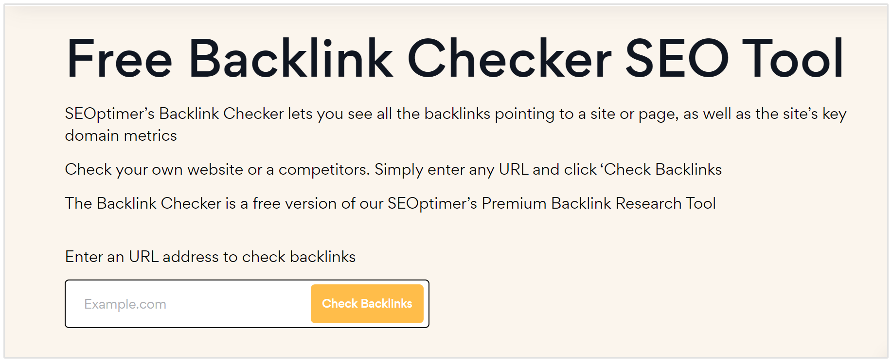 Verificatore di Backlink Gratuito